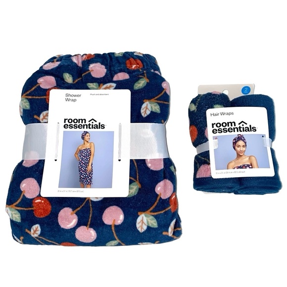 Cherry Body Wrap and Hair Wraps Towel - Picture 8 of 9